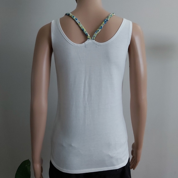 NWOT Discoat basic white tank top braided - Picture 5 of 10